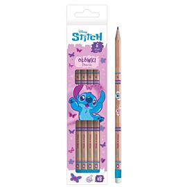 Ołówek z gumką Stitch pink w kartoniku 6 sztuk