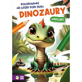Kolorowanki na cztery pory roku. Dinozaury