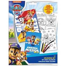 Zestaw do kolorowania z kredkami Paw Patrol PW20004