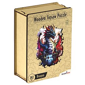 Puzzle 287 drewniane kolorowe Smok