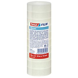 Taśma biurowa Tesa Basic słupek 10 szt. 33mx15mm