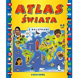 Atlas świata z nalepkami