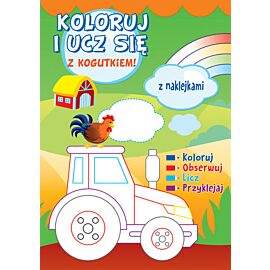 Koloruj i ucz się z kogutkiem