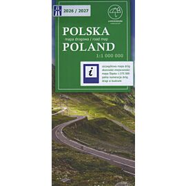 Polska. Mapa drogowa w skali 1:1 000 000