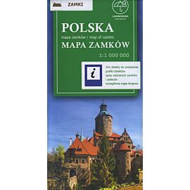 Polska. Mapa zamków w skali 1:1 000 000