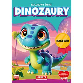 Kolorowy świat. Dinozaury. Kolorowanka z naklejkami