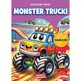 Kolorowy świat. Monster Trucki. Kolorowanka z naklejkami