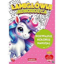 Łamigłówki jednorożca z naklejkami
