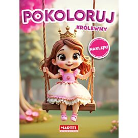 Pokoloruj królewny. Kolorowanka z naklejkami
