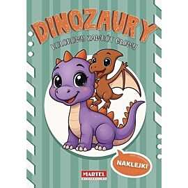 Kolorowy zawrót głowy. Dinozaury z naklejkami