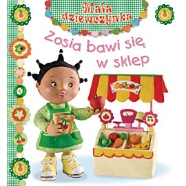 Zosia bawi się w sklep. Mała dziewczynka