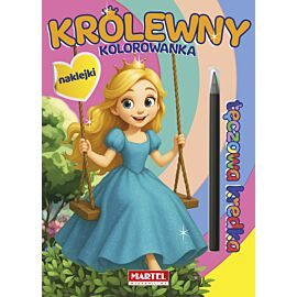 Tęczowa kredka. Królewny z naklejkami