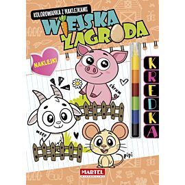 Modułowa kredka. Wiejska zagroda z naklejkami