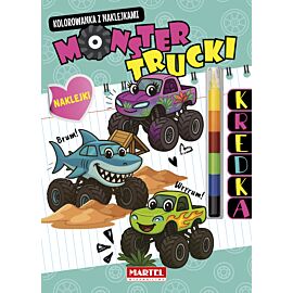 Modułowa kredka. Monster Trucki z naklejkami
