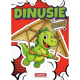 Kolorowanka komiksowa. Dinusie z naklejkami