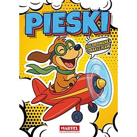 Kolorowanka komiksowa. Pieski z naklejkami