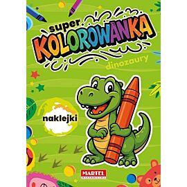 Super kolorowanka. Dinozaury z naklejkami
