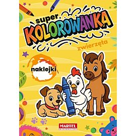 Super kolorowanka. Zwierzęta z naklejkami