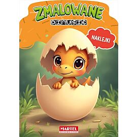 Zmalowane dinusie. Kolorowanka z naklejkami