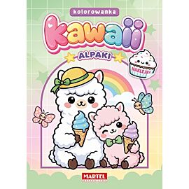 Kawaii. Alpaki z naklejkami