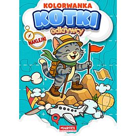Kolorowanka z naklejkami. Odkrywcy. Kotki