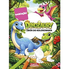 Dinozaury. Zbiór do kolorowania z naklejkami