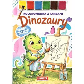 Kolorowanka z farbami Dinozaury
