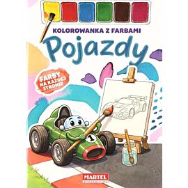 Kolorowanka z farbami Pojazdy