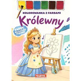 Kolorowanka z farbami Królewny
