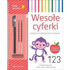 Wesołe cyferki. Mały geniusz. Książka z wytłoczonymi rowkami