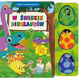 W świecie dinozaurów. Książka z drewnianymi figurkami