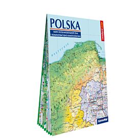 Polska. Mapa ogólnograficzna i administracyjno-samochodowa w skali 1:1 000 000