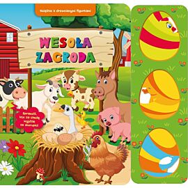 Wesoła zagroda. Książka z drewnianymi figurkami