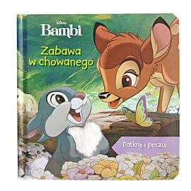 Zabawa w chowanego. Książeczka sensoryczna. Disney Bambi