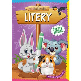 Minikaligrafia. Litery. Zeszyt z rowkami do pisania