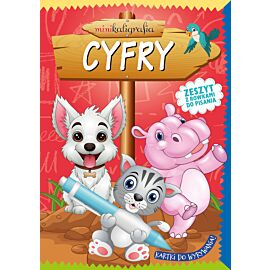 Minikaligrafia. Cyfry. Zeszyt z rowkami do pisania