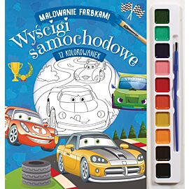 Malowanie farbkami. Wyścigi samochodowe