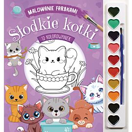 Malowanie farbkami. Słodkie kotki