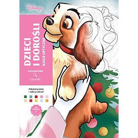 Art therapy. Kolorowanka antystresowa. Disney. Dzieci i dorośli. Iluzje optyczne. Zagadkowe rysunki