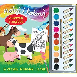 Maluj i koloruj. Zwierzaki z zagrody