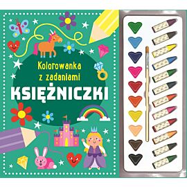 Kolorowanka z zadaniami. Księżniczki