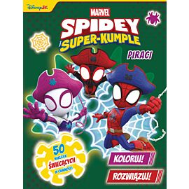 Koloruj! Rozwiązuj! 50 naklejek świecących w ciemności. Piraci. Marvel Spidey i Super-kumple