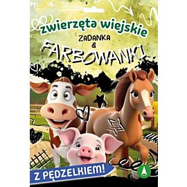 Zwierzęta wiejskie. Zadanka & farbowanki