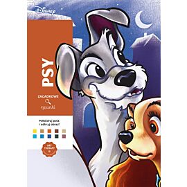Art Therapy. Kolorowanka antystresowa. Disney Psy. Zagadkowe rysunki