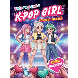 K-pop girl. Koncert marzeń. Kolorowanka