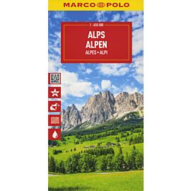 Alpy. Mapa samochodowo-turystyczna w skali 1:650 000