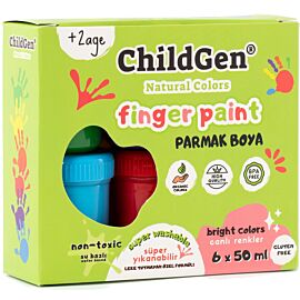 Farby do malowania palcami 6x50 ml