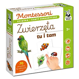 Montessori. Zwierzęta tu i tam. Karty sensoryczne z książeczką. Kapitan Nauka
