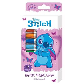 Pastele olejne Jumbo Stitch pink 12 kolorów
