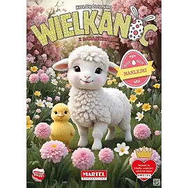 Kolorowanka Wielkanoc z barankiem z naklejkami
